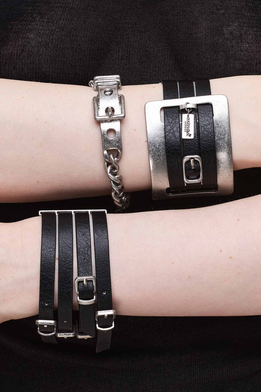 Slate Bracelet Set Silver | Minga London