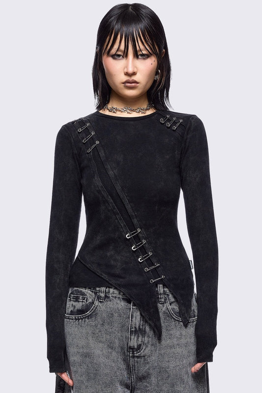 Asher Washed Top Black | Minga London