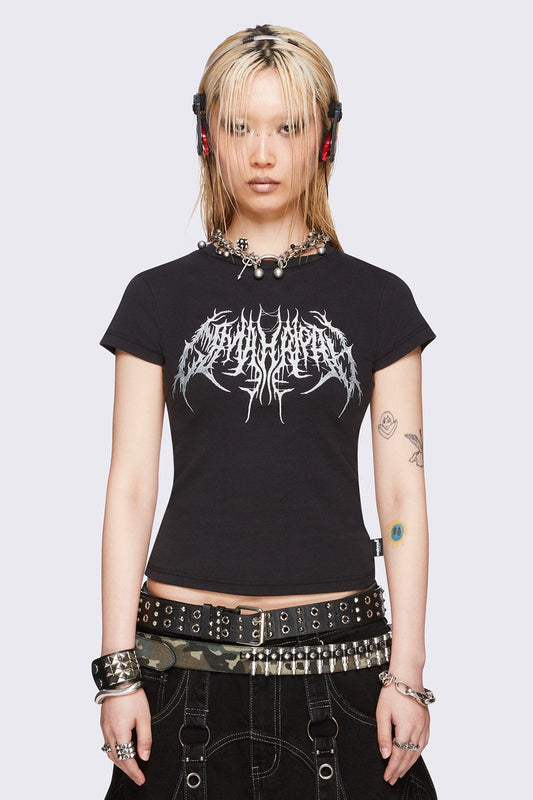 Inked Baby Tee Black | Minga London