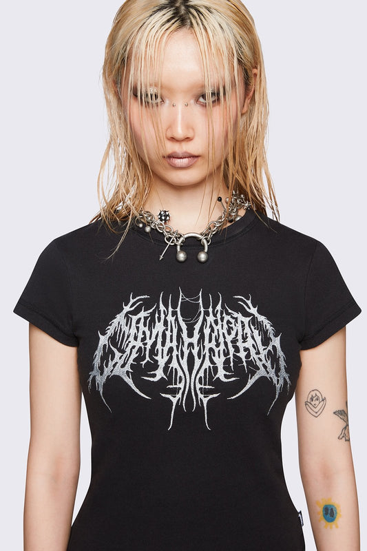 Inked Baby Tee Black | Minga London