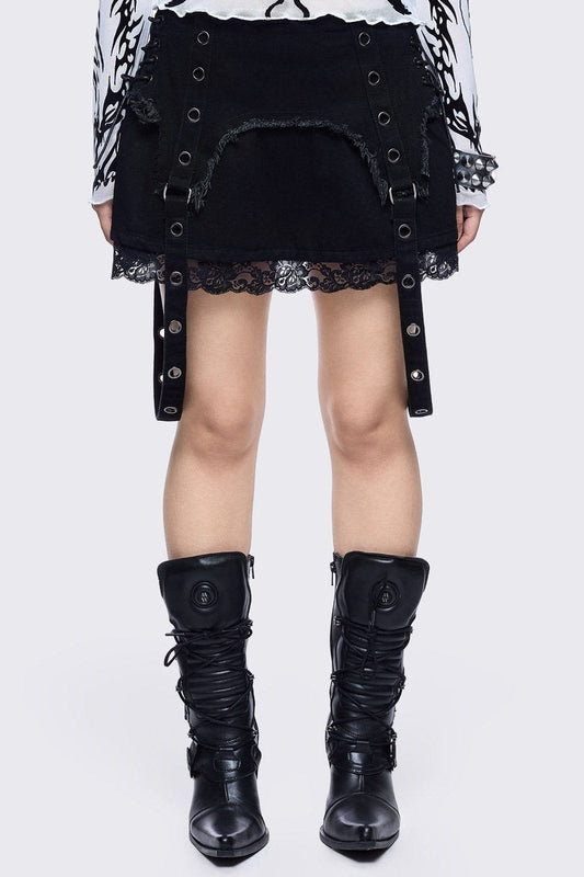 Brenna Mini Skirt Black | Minga London