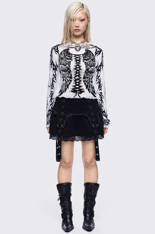 Brenna Mini Skirt Black | Minga London